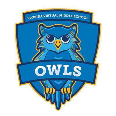 FLVS Middle School Owls Crest