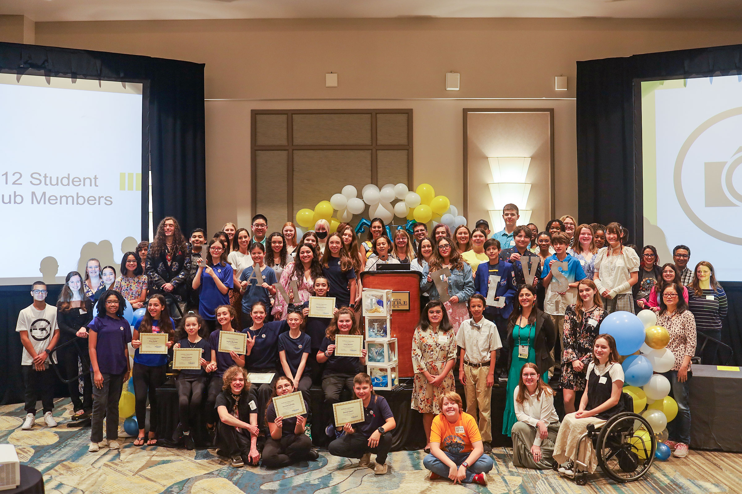 Group photo of students who participated in Club Awards