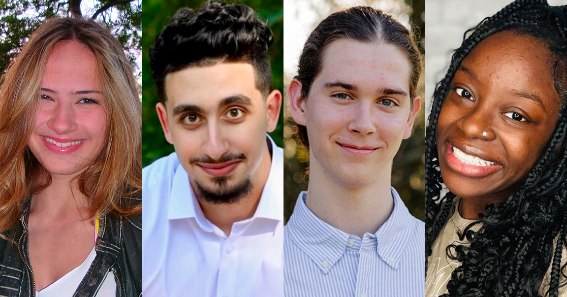Left to right: Lillian White, Suhayb Samara, Luca Voros, and D’Liyah Lubin.