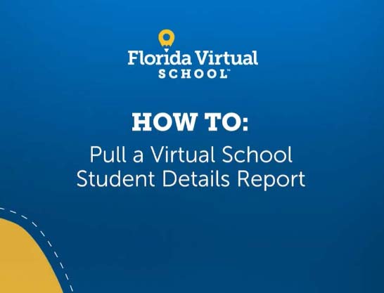 How to Pull a Virtual School Student Details Report